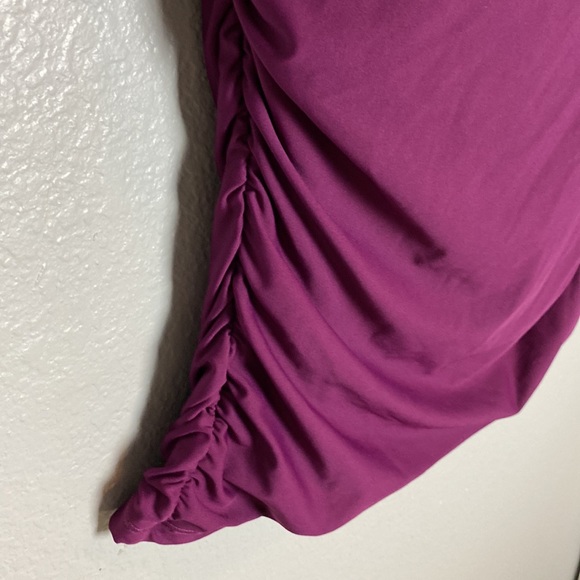 Athleta Square Neck Bra Cup Tankini Top Size 38 D/DD Velvet Plum Color - Picture 5 of 9